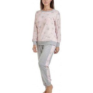 Splendid Pink Gray Star Print Long Sleeve Crewneck Sweatshirt NWT Womens Large